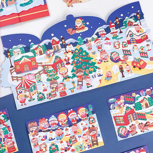 DIY Merry Christmas Sticker Scene Card