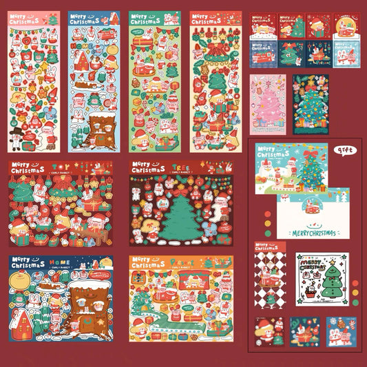 Christmas Stickers|Scrapbook Stickers|Sticker Sheet|Journal Stickers