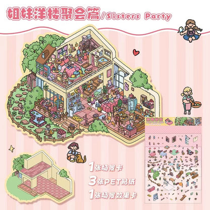 Sticker Scene, DIY Sisters Party|Birthday Party|Villa|Study Party