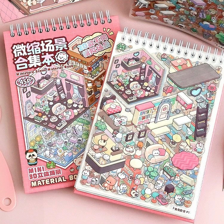 Miniature Scene Sticker Book