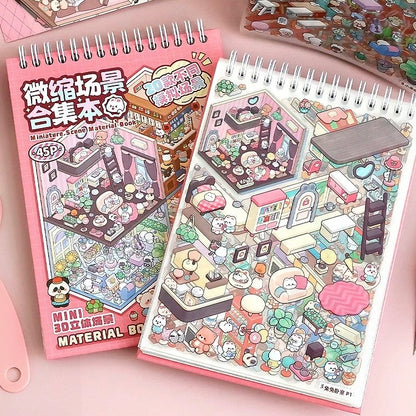 Big Size Miniature Scene Sticker Book