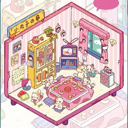 DIY Japanese Anime 3D House Sticker Scene