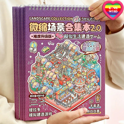 Big Size Miniature Scene Sticker Book